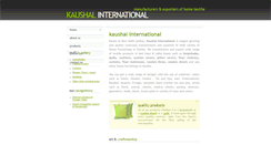 Desktop Screenshot of kaushalinternational.com